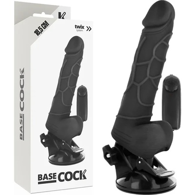 Вибратор с регулируема вакуумна основа, 18, 5см. - Basecock Twix 2 (D-223020)