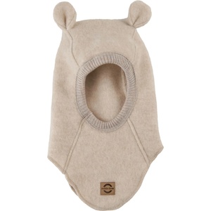 Mikk-Line Детска зимна шапка (beanie) Mikk-Line Kid's Wool Fullface with Ears Beanie - Melange Offwhite - размер 62/68 (904-2682-0912)