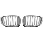  Комплект бъбреци съвместими с BMW X3/X4 series F25/F26 2014-2018 хром/сив