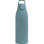 SIGG - Insulated drinking bottle - Thermos bottle Shield Therm One Morning Blue - carbonated drinks - leak-proof - dishwasher safe - BPA-free - 90% recycled stainless steel - gray blue - 1.5L - 6218.80