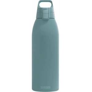 SIGG - Insulated drinking bottle - Thermos bottle Shield Therm One Morning Blue - carbonated drinks - leak-proof - dishwasher safe - BPA-free - 90% recycled stainless steel - gray blue - 1.5L - 6218.80