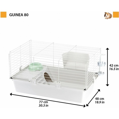 Ferplast Klietka Cavie 80 pre zajace a morčatá 77 x 48 x 42 cm