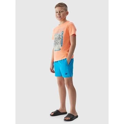 4F chlapecké plážové šortky typu boardshorts modré