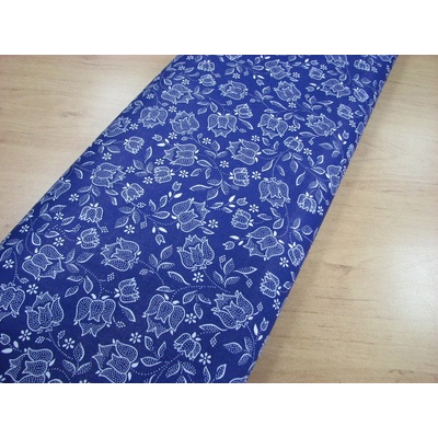 Bavlna modro biela š.140cm