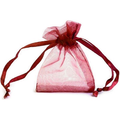 Dárkový pytlík 4,5x7 cm organza - bordó (10 ks)