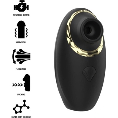 Ibiza 3in1 Sucking Licking & Pulsing Vibe Black
