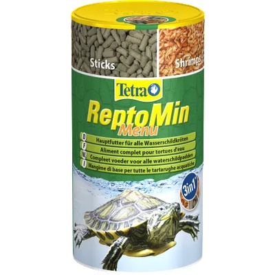 Tetra ReptoMin Menu - основна храна за всички костенурки, за разнообразно хранене, подходяща за различни видове костенурки - 250 мл