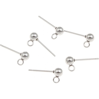 Puzeta s kuličkou 4mm chirurgická ocel 316 - Obsah balení 10 ks PO 002 – Zboží Dáma