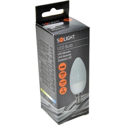 Solight LED žárovka Candle C37 4W, 340lm, E14, teplá bílá