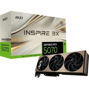 MSI GeForce RTX 5070 INSPIRE 3X OC 12GB GDDR7 192bit Видео карти