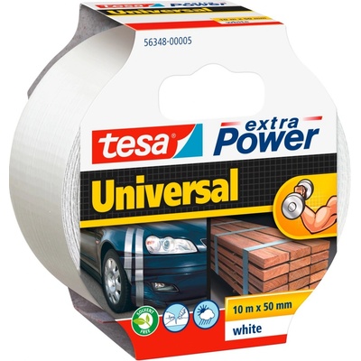 Tesa Extra Power Universal Univerzálna textilná opravná páska 10 m x 50 mm biela