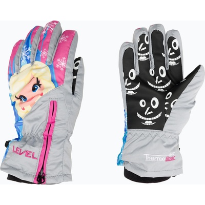 Level Lucky сива детска ски ръкавица