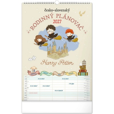 NOTIQUE Rodinný plánovací nástěnný Harry Potter 33 × 46 cm 2027