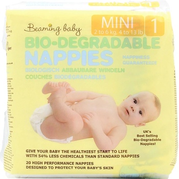 Beaming Baby Biologicky rozložitelné jednorázové plienky Mini 2-6 kg 20 ks