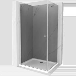 Mexen Pretoria люк тип душ кабина 80 x 70 см, графит, хром + поддушово корито Flat (852-080-070-01-40-4010)