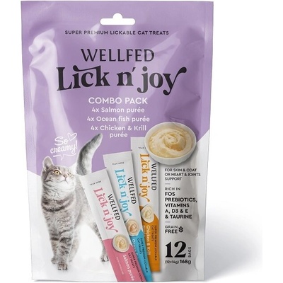 WELLFED Кремообразни лакомства за котки, морски вкусове, 12х14 гр