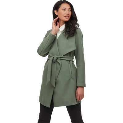 VILA Палто Vila Cooley Collar Belt coat - Green (Laurel Wreath)