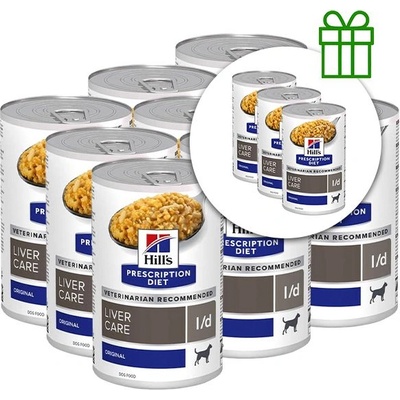 Hill's Hill s Prescription Diet l/d Грижа за черния дроб консерви за кучета 370 г, 9+3 БЕЗПЛАТНО