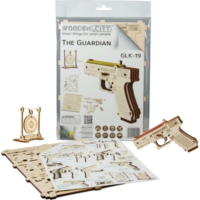 WOODEN CITY 3D puzzle Pistole Guardian GLK-19, 30 ks
