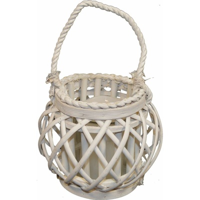 Home Proutěná lucerna bílá 02 S 14 cm