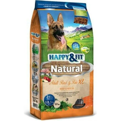 Happy & Fit Natural Adult Rind & Rice XL 12 kg
