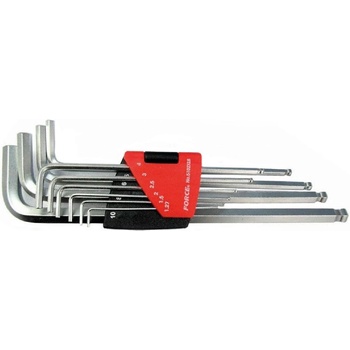 FORCE Комплект Г-образни удължени шестограми за работа под ъгъл Force - 1.27-10 mm, 10 бр (JN15865)