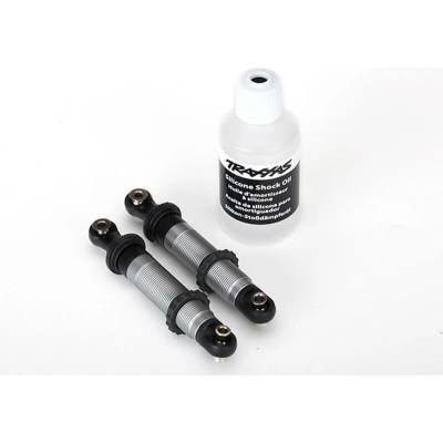 Traxxas Shocks, GTS, silver aluminum (assembled with spring retainer, TRX8260 (TRX8260)