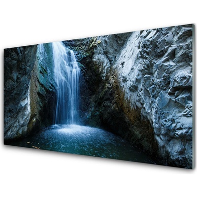 Obraz na skle Vodopád Příroda 100x50 cm