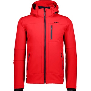 CMP Мъжко софтшел яке CMP Jacket Zip Hood 3A01787 Softshell jacket - Ferrari / Nero - размер 48 (EU) (003-2965-0312)