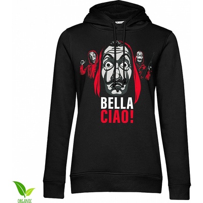 La Casa De Papel Bella Ciao hoodie Organic Girly Black – Zboží Dáma