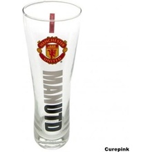 CurePink Sklenice FC Manchester United: Wordmark 470 ml