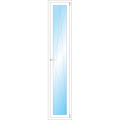 OKNA HNED Plastové okno 45x228 cm bílé otevíravé a sklopné pravé