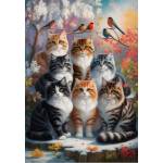 Alipson Puzzle - Puzzle Feline Winter - 1 000 piese