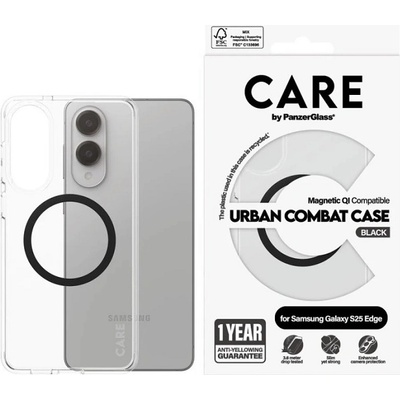 Panzer Калъф CARE - Urban combat, Galaxy S25 Edge, Qi, прозрачен (5715685025525)