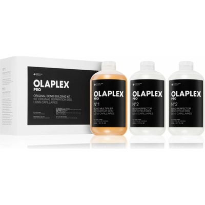 Olaplex Set Olaplex No. 1 Bond Multiplier vlasová kúra 525 ml + Olaplex No.2 Bond Perfector regeneračná starostlivosť 2 x 525 ml kozmetická sada