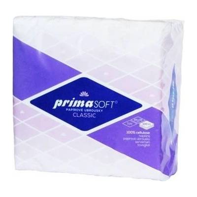 PrimaSoft Ubrousky classic 33x33 cm 1V bílé 100 ks