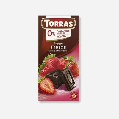 Torras Hořká s jahodami 75 g
