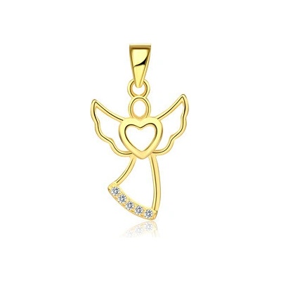 Nubis Zlacený stříbrný přívěsek andílek NB 4518