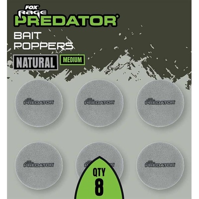 Fox Rage Predator Plovoucí Pěna Bait Poppers 8 ks Natural Medium