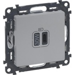 Legrand Розетка USB за зареждане тип C Power Delivery 30W цвят Алуминий Valena Life - 753355 (753355)