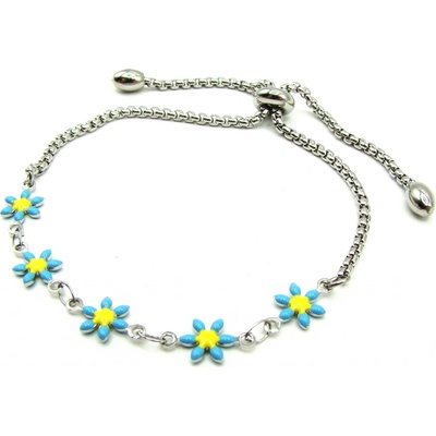 Steel Jewelry náramek MODRÁ KYTIČKA z chirurgické oceli NR250119