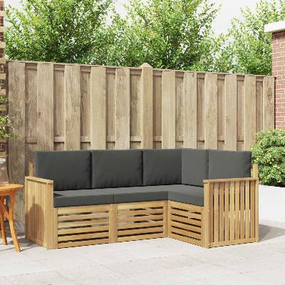 vidaXL Комплекти дивани 4 pcs Бяло и антрацит 187, 5 x 128, 5 x 73 см (3391752)