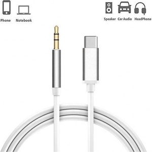  Аудио кабел USB-Type C към AUX 3.5мм мъжко - 1 метър