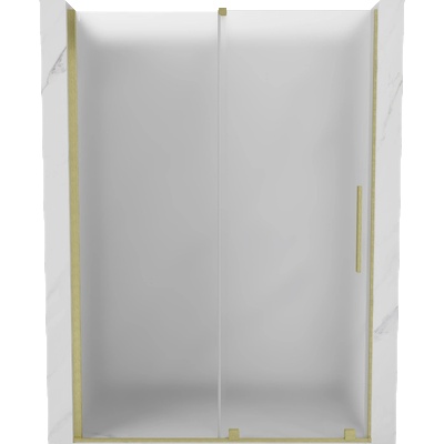 Mexen Velar плъзгащи се душ врати 130 см, матирани, златисто четкани - 871-130-000-31-55 (871-130-000-31-55)