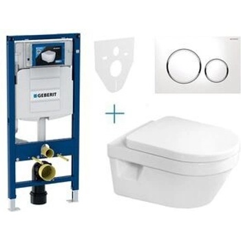 Geberit Duofix tlačítko Sigma20 bílá/chrom lesk WC Villeroy & Boch Architectura + SEDÁTKO 111.300.00.5 AZ4
