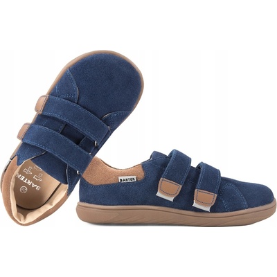 Bartek 8600366 barefoot dětské polobotky boty suchý zip kůže tmavě modrá