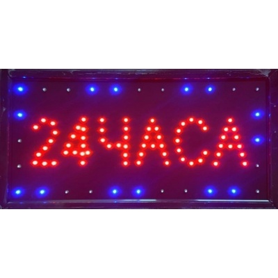 HooToo LED светеща рекламна табелa - 24 ЧАСА на български, движеща се