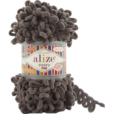 Alize příze Puffy Fine 305 kakaová