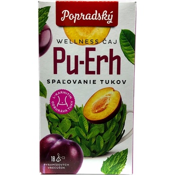 Popradský Wellness čaj Pu Erh spaľovanie tukov 18 x 1,5 g