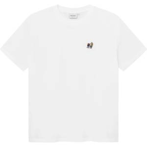 DEDICATED Мъжка тениска DEDICATED T-Shirt Stockholm Camp Crew EMB T-shirt - White (217-0108-0111)